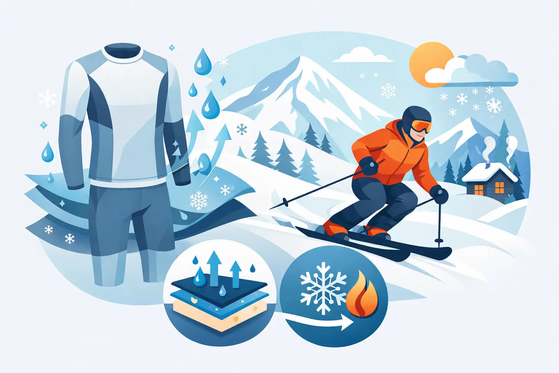 Wie bleibt Unterwäsche beim Skifahren trocken?