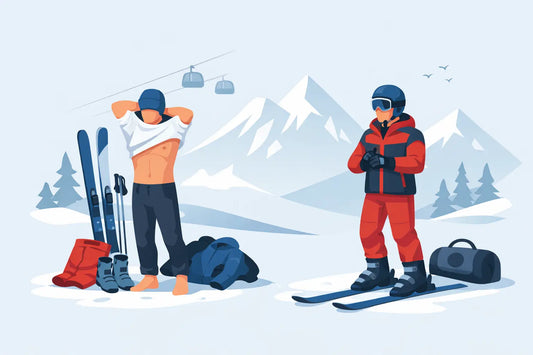 Skiunterwäsche schnell im Stehen wechseln