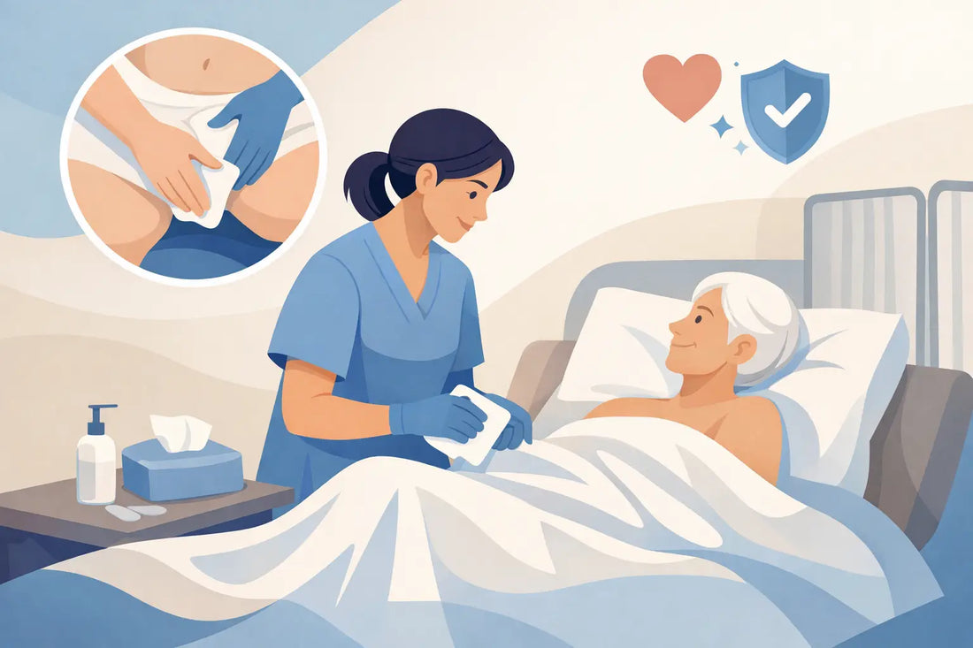 Intimbereich im Bett versorgen: sicher und würdevoll